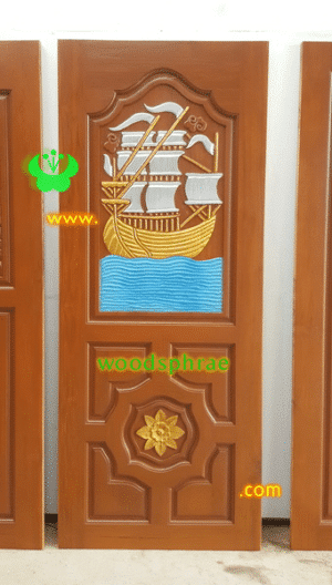 ประตูไม้สักบานเดี่ยว B238